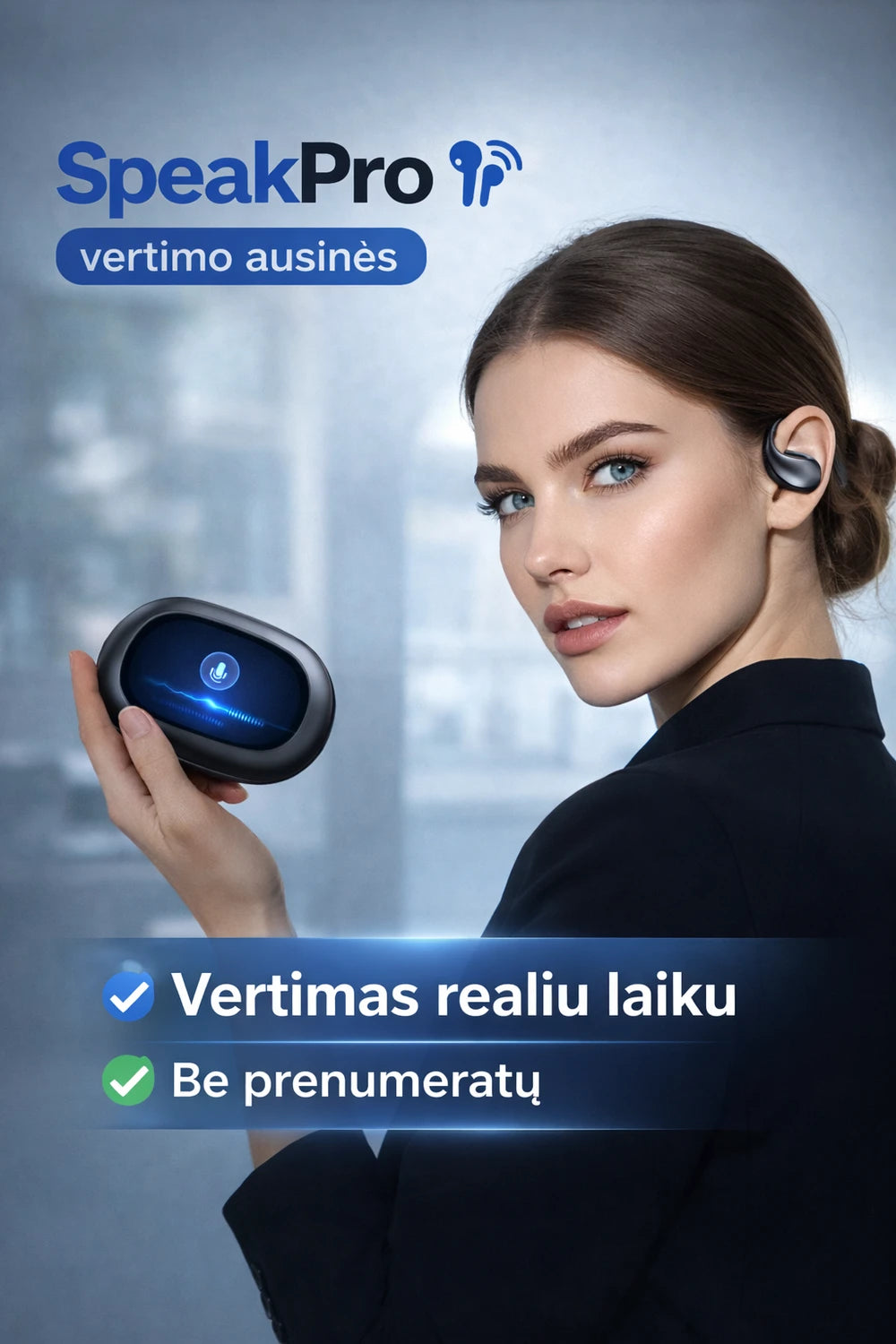 Speakpro išmaniosios vertimo ausinės