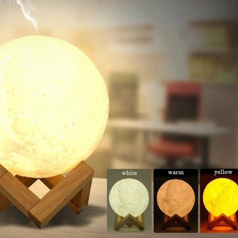 3D mėnulio formos oro drėkintuvas - difuzorius - mėgaukites gaiviu oru