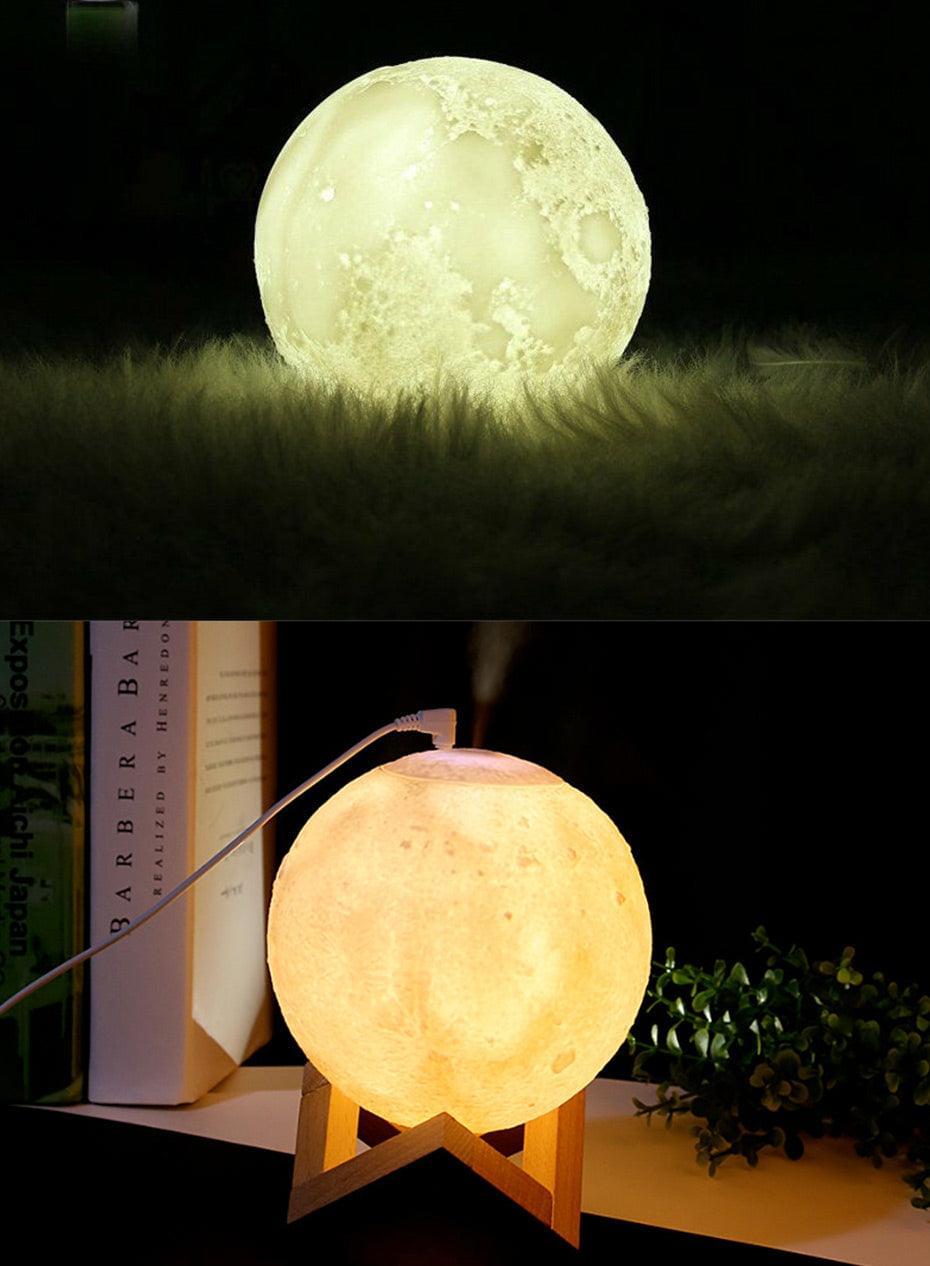 3D mėnulio formos oro drėkintuvas - difuzorius - mėgaukites gaiviu oru