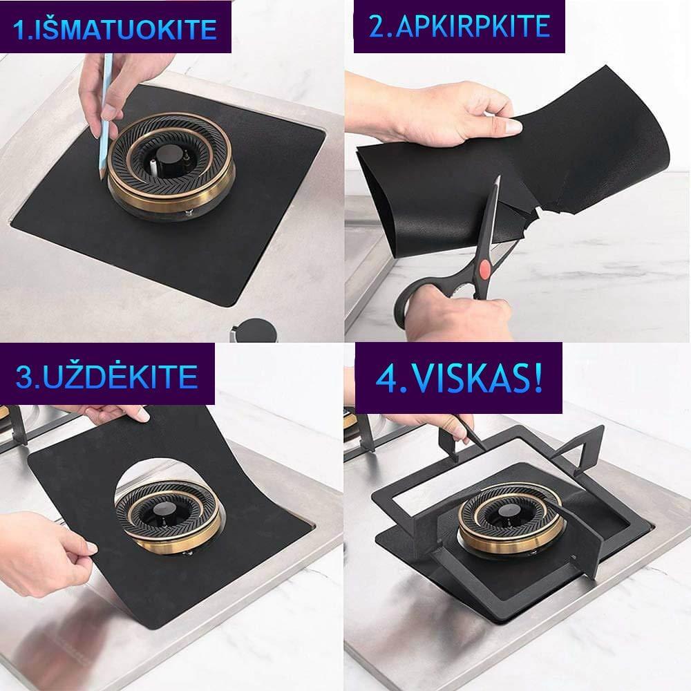 Apsauginiai lipdukai viryklei - švari viryklė