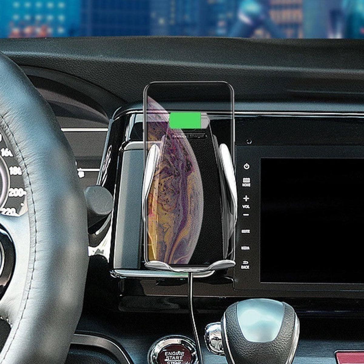 Belaidis automatinis automobilinis telefono laikiklis ir įkroviklis - modernus patogumas