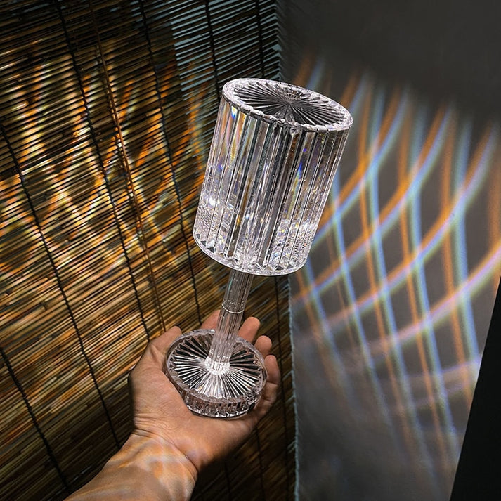 Krištolo deimantinė RGB LED lempa + nuotolinio valdymo pultas