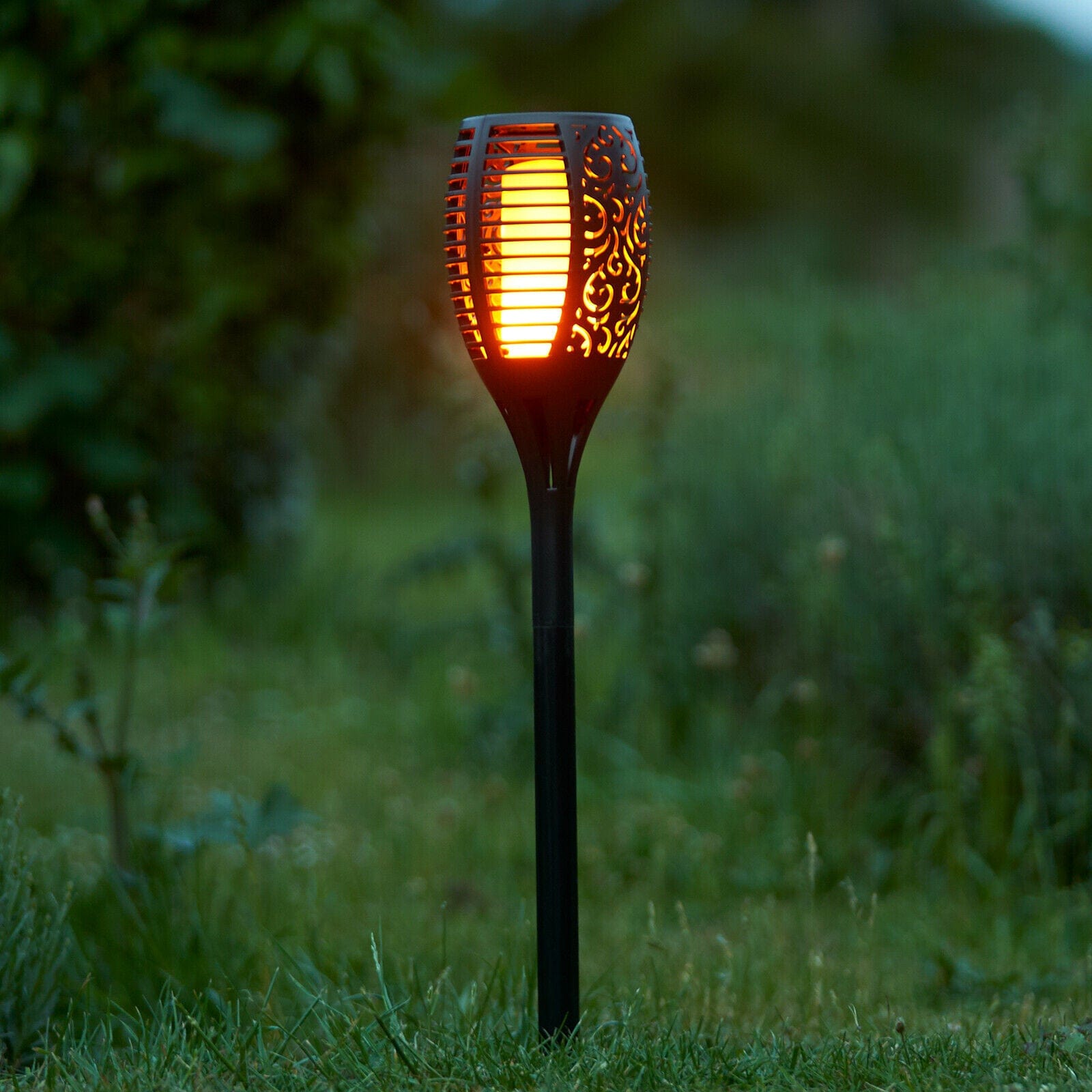 LED lauko šviestuvas su liepsnos imitacija (78cm)-modernu.lt
