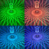 Krištolo deimantinė RGB LED lempa + nuotolinio valdymo pultas