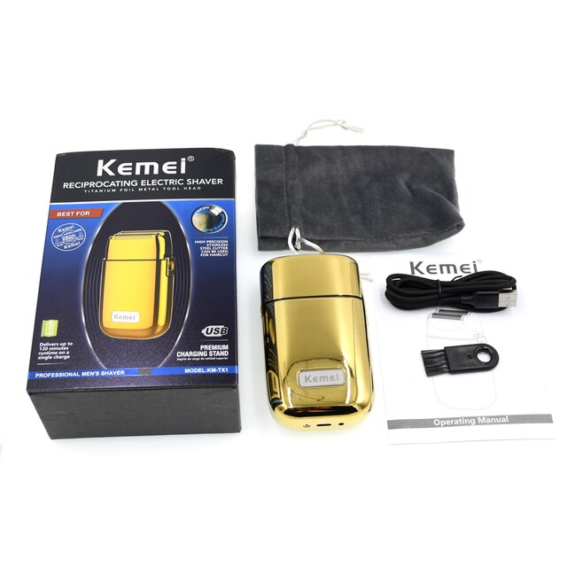 kemei-metalinė-barzdos-skutimo-mašinėlė